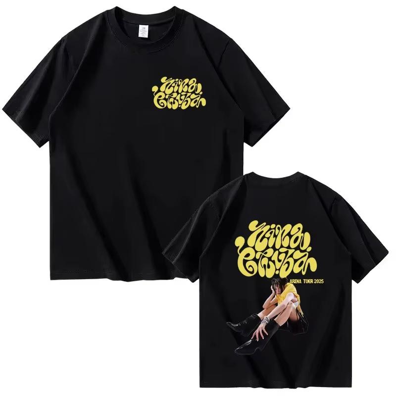 2026 Frühling Sommer Nina Chuba Hochwertiges Street Baumwolle Bedrucktes T-Shirt Mode Tee Luxuriöses Lässiges Kurzärmeliges Oberteil y2k ins