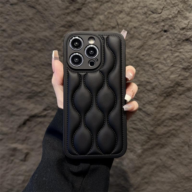 

Розкішний пуховий чохол Ripple для iPhone 15 14 13 12 11 Pro Max 14 15 Plus Універсальний чохол із захистом від падіння iPhone 15 чорний