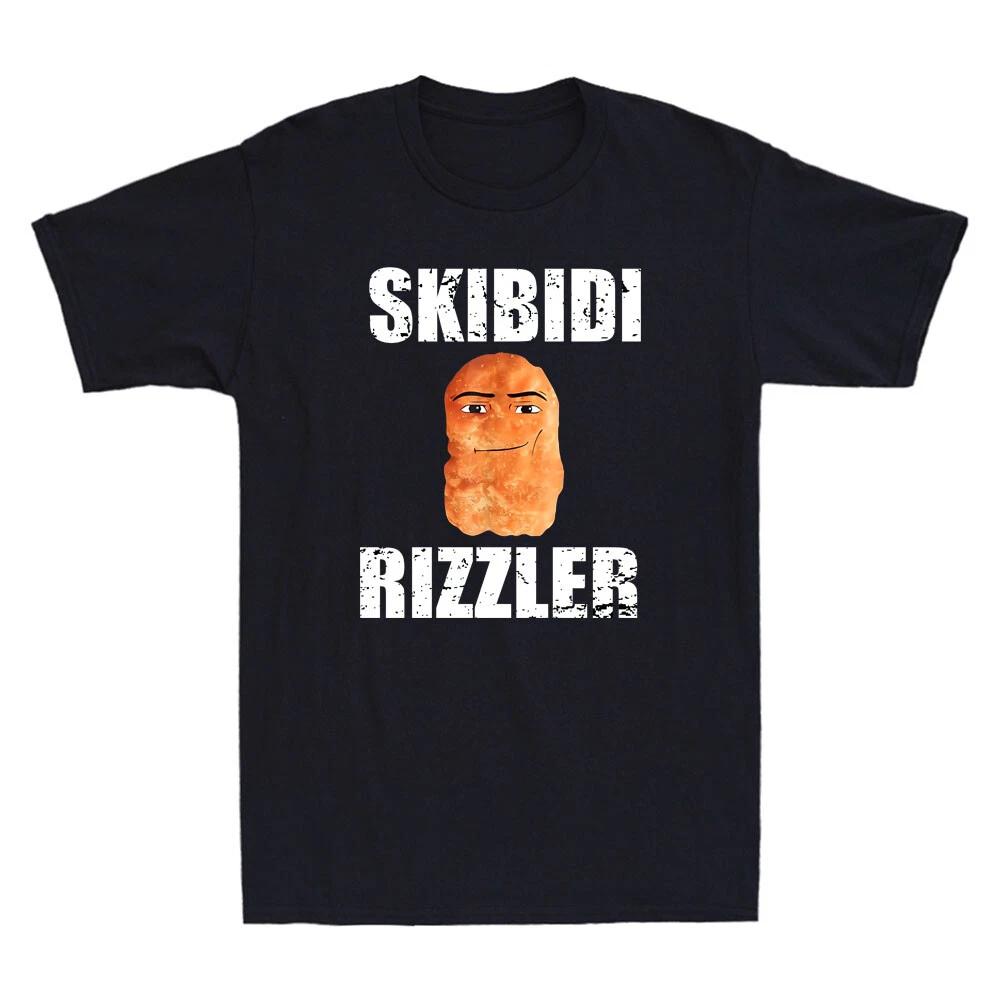 Skibidi Rizzler Funny Chicken Nuggets Brainrot Meme Rizz Vintage Men s T-Shirt 3XL