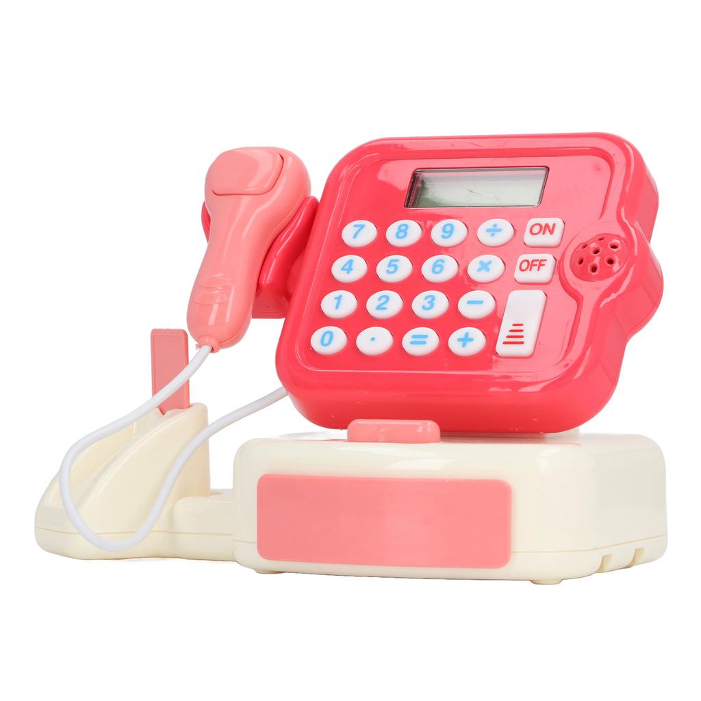 Kids Cash Register Toys Multifunction Puzzle Simulation Sound and Lights Calculator Cash Register Playset for Kids