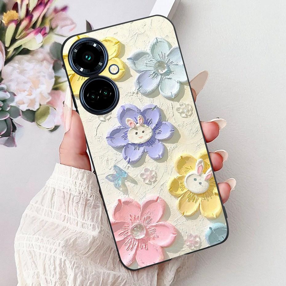 New Design Phone Case For Tecno Camon 19 Pro 5G 4G Camon19 Black Silicone Soft Cover For Tecno Camon 19 19Pro 4G Cases Bumpers