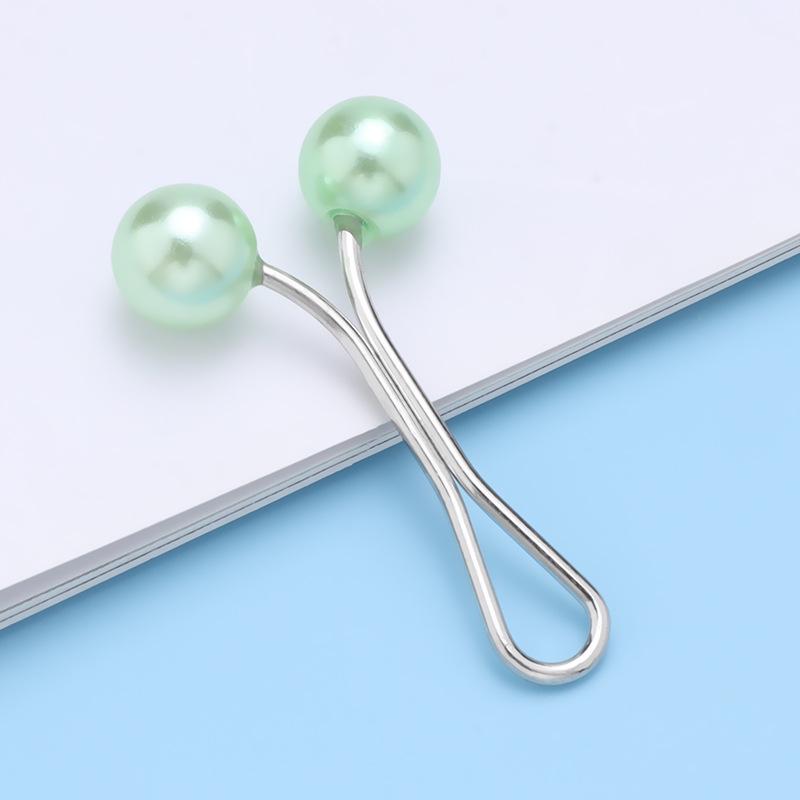 Colorful Metal Bead Headscarf Clip - U-shaped, Multifunctional Fashion Accessory