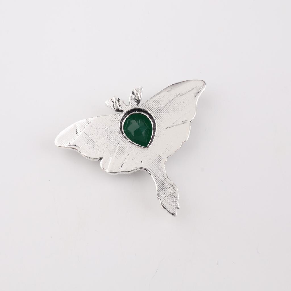 Green Onyx Gemstone 925 Sterling Silver Jewelry Unique Pendant 1.2" For Women CP-31-20