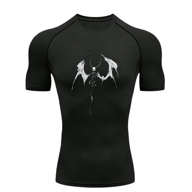 Dragon Skeleton  Men's Sports T-shirt Training Fitness Compression Workout T-Shirt Rashgard Tops Tee Short Sleeve T-Shirt