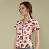 Halloween Pajama Sets for Women Button Down Short Sleeve 2 Piece Sleepwear Pumpkin Print Shirts And Shorts Pjs Lounge Set