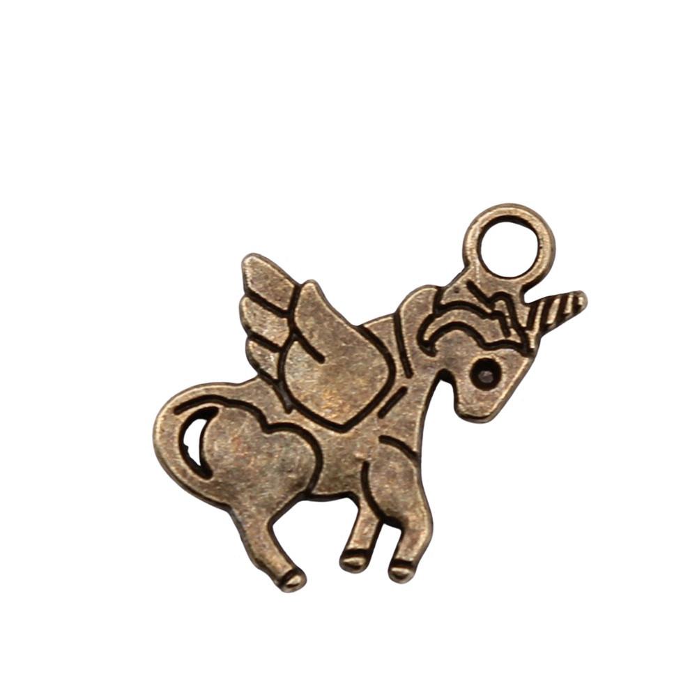 Vintage Unicorn Head Charms Alloy Pendants For Jewelry Making Handmade Craft Supplies