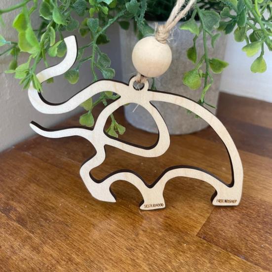 Freundschaft Elefantenanhänger Schwesternschaft Elefant Holzornament Schwesternschaft Freundschaft Elefantenanhänger mit Geschichte