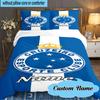 Custom Name Cruzeiro FC Crest Bedding Set 3pcs, Bedding Set Including 1pc Duvet Cover And 2pcs Pillowcases for Bedroom, Dormitory Gift