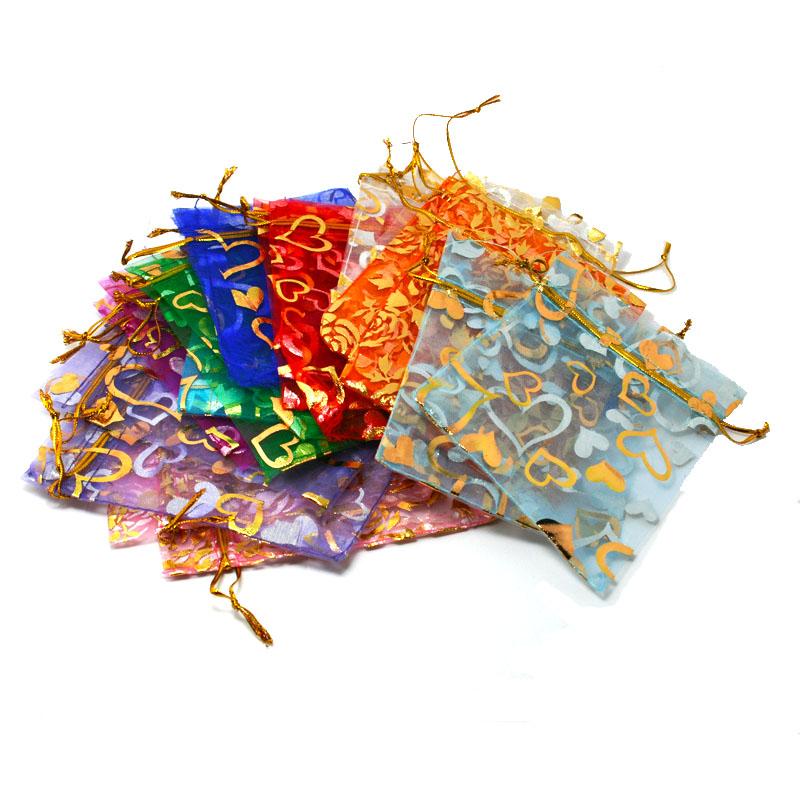 10Pcs Organza Bags Jewelry Candy Gift Pouch Bags Wedding Xmas Favors