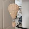 Rattan Heißluftballon Dekoration Handgewebte Wanddekoration Handgemacht Nordische Fotografie Requisite für Kinderzimmer Kindergarten Kinderkrippe