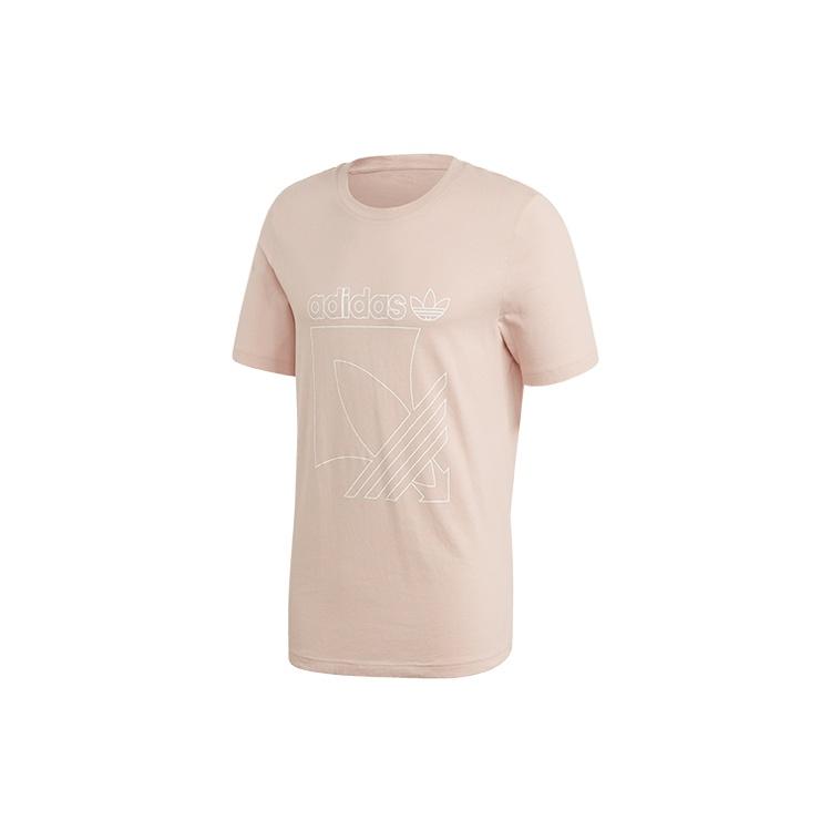 adidas originals Sprt 3s Tee Logo Printing Sports Short Sleeve Pink Men s GD5835 XS