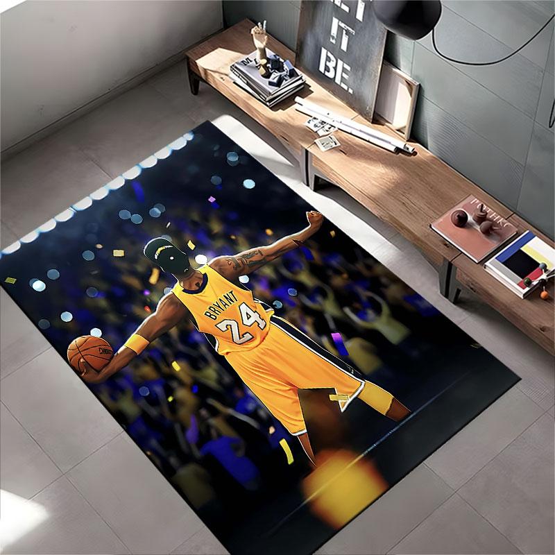 Basketball Player Yellow Jersey suitable as a non-slip mat for the living room or bedroom sofa