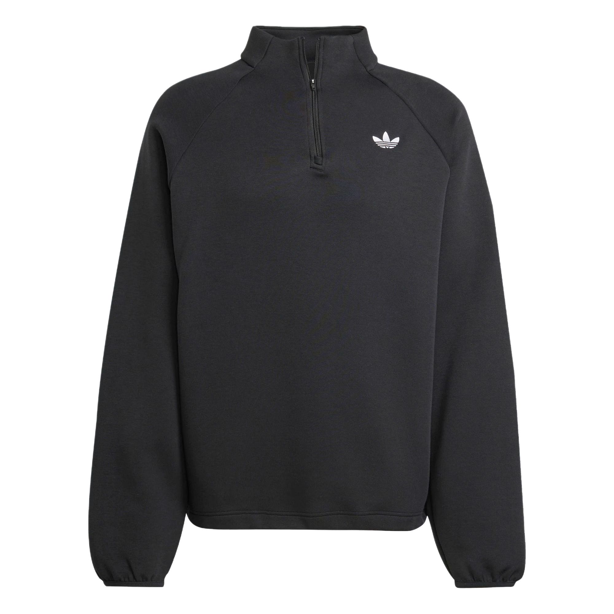 Adidas Originals Half-Zip Long Sleeve Pullover Sweatshirt Men Black JW5958 L