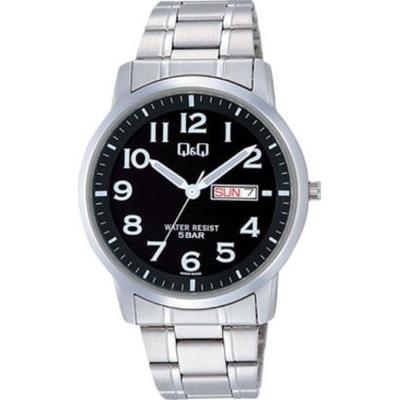 Men's W474-205 ( Watch Q&Q Stainless Model) Round Watch Silver Stainless Analog