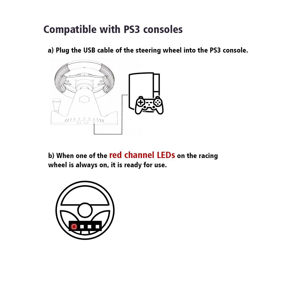 Multi-Platform Racing Wheel for Switch/Xbox/PS/PC Games