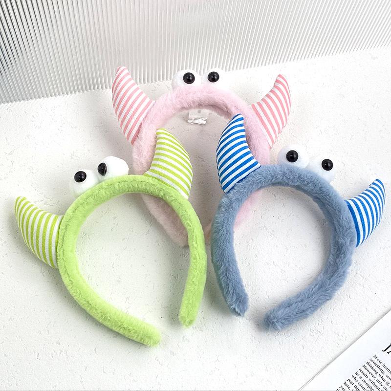 Headbands Style Cute Big Eyed Pointed Horned Monster Womens Hair Accessories