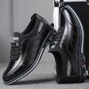 Vysoce kvalitní kožené boty velké velikosti pro volný čas Muži Business Móda Pánské Kožené boty Výprodej Prodyšné Běžné Pánské Boty Černá
