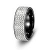 Anello di Coppia in Acciaio Titanio e Diamante Stile Europeo e Americano - Gioielli alla Moda in Acciaio Inossidabile