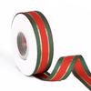 25Yards/Roll Stripes Ribbon DIY Crafts Bows Floral Decor Red Green Ribbons for Cake Box Gift Packaging 2.5cm Christmas