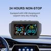 Smart Solar Power TPMS Car Tire Pressure Monitoring System Alarm Tyre Air Pressure Meter Gauge Temperature Warning 4 Sensors