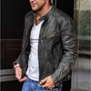 Men's leather jacket winter new color casual zipper decorative PU leather jacket jacket men