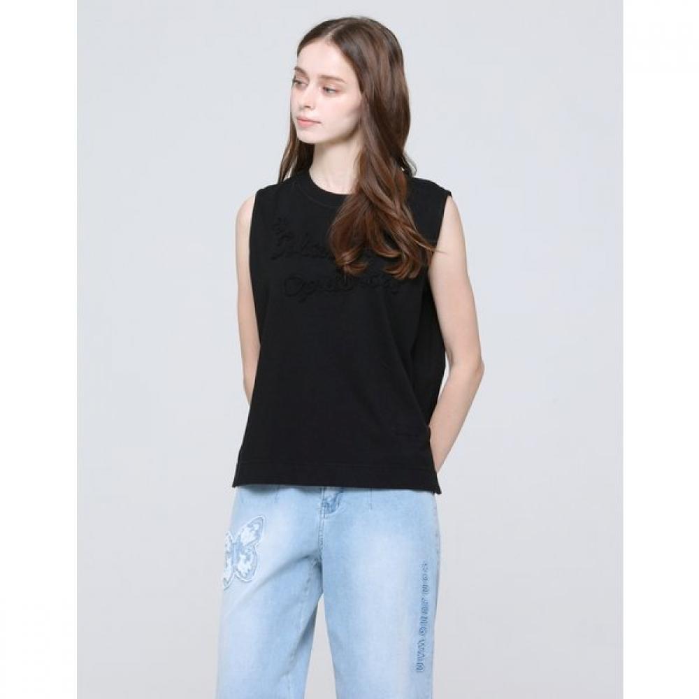 SON JUNG WAN Sleeveless Flower Patch Lettering Zdh6262071