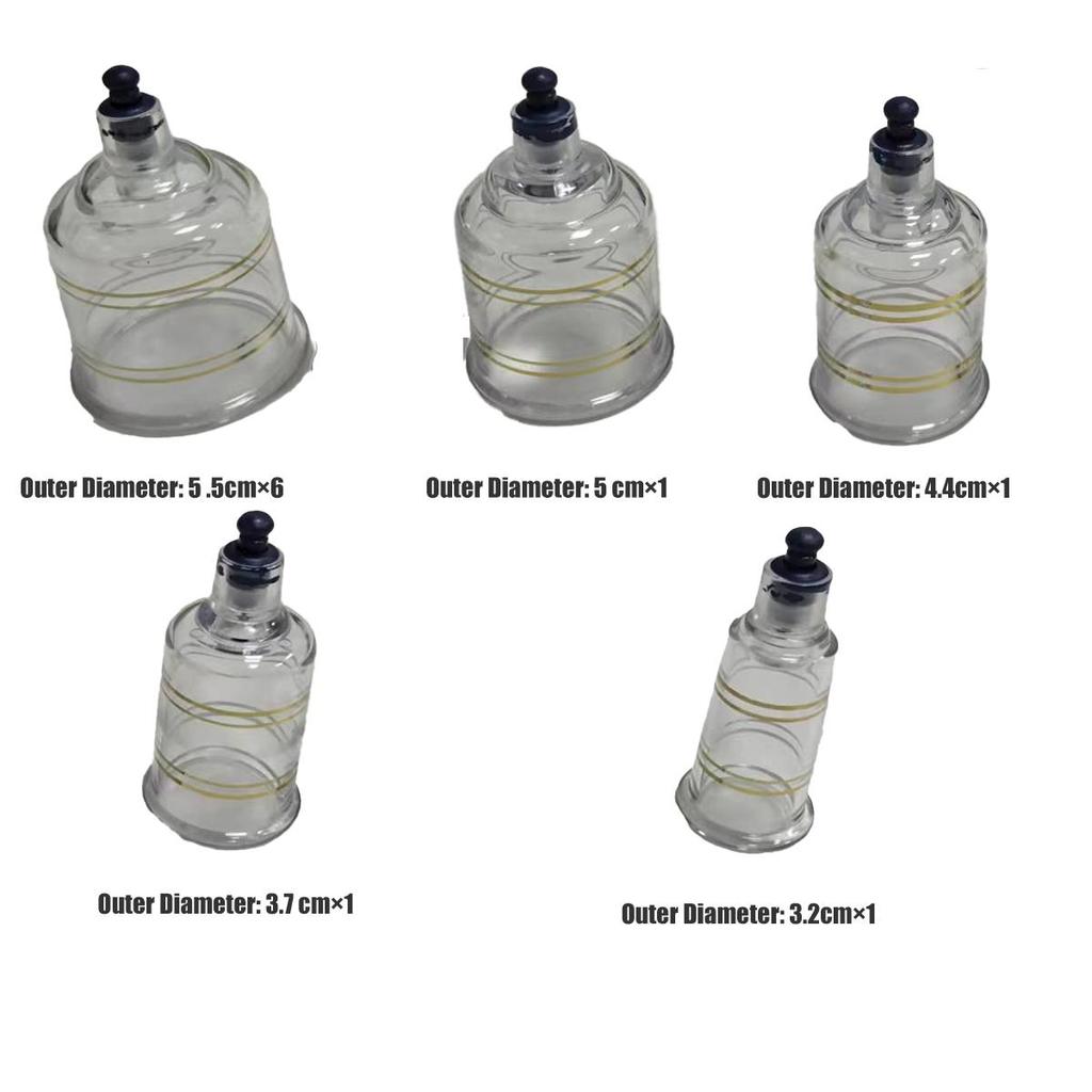 10 PCs Portable Cupping Therapy Set  Plastic Suction Cups Kit for Pain Relief, Muscle Relax, Body Massage