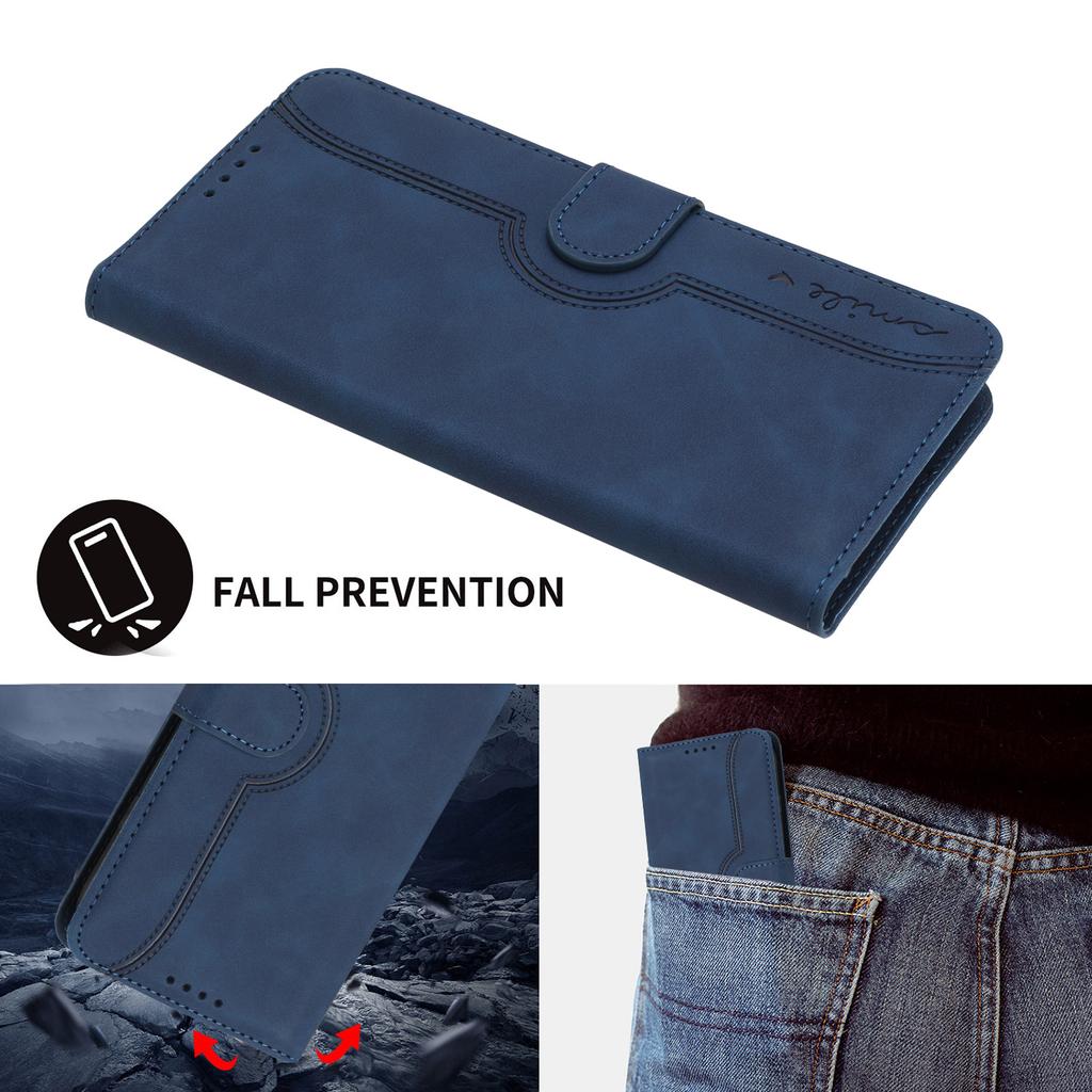 For Xiaomi Redmi Turbo 4 5G/Xiaomi Poco X7 Pro 5G Leather Case Wallet Stand Smile Imprinted Phone Cover with Strap