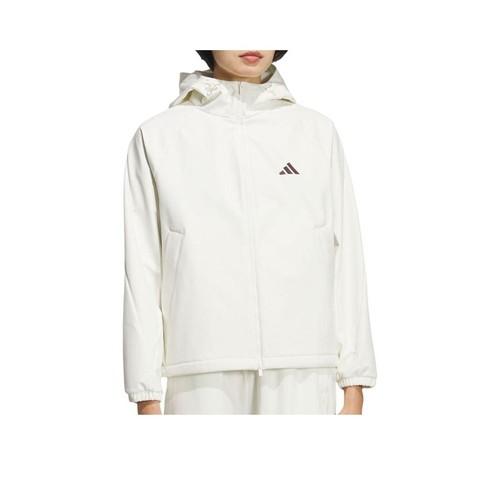 adidas Women s Hooded Sports Zip-Up Long Sleeve Jacket, White M белый