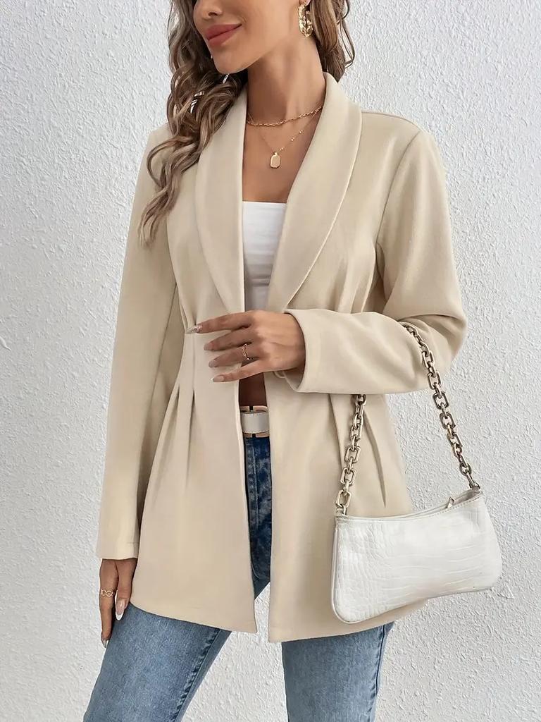 Spot European and American women's clothing elegant fashion temperament commuter slim suit jacket woolen suit jacket