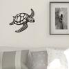 Metalen Schildpad Wanddecoratie Zwarte Zee Schildpad Wandkunst Ornament Kust Wanddecoratie voor Strandhuis Oceaan Thema Kamer Decor