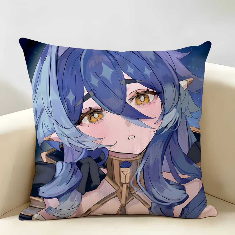 Layla Genshin Impact Cushion Cover Natural Linen Organic Fabric DoubleSided Printing Room Sofa Decor Pillow Case