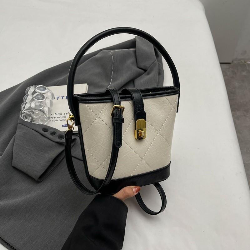 2023 New Vintage Fashion Bucket Bag Women Small Handbag High-end Texture Commuter Crossbody Shoulder Bag