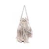 Used J&M Davidson FRINGE CARNIVAL MINI Fringe Carnival Mini Handbag Leather Gray Used Women