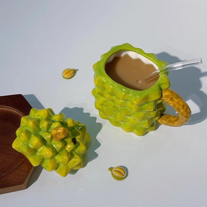 Abstract Creative Durian Mug Bizarre and Funny Ceramic Cup Student Funny Birthday Gift Practical