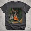 Maglietta con Pointer Tedesco a Pelo Corto che Mangia la Pizza, Maglietta Divertente con Meme di Cane, Regalo per Amante della Pizza, Maglietta Grafica Vintage per Proprietario di GSP, Maglietta Buffa Novità