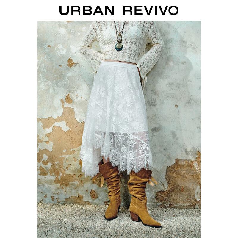 UR Women s Casual Ballet Lace A-Line Midi Skirt XS