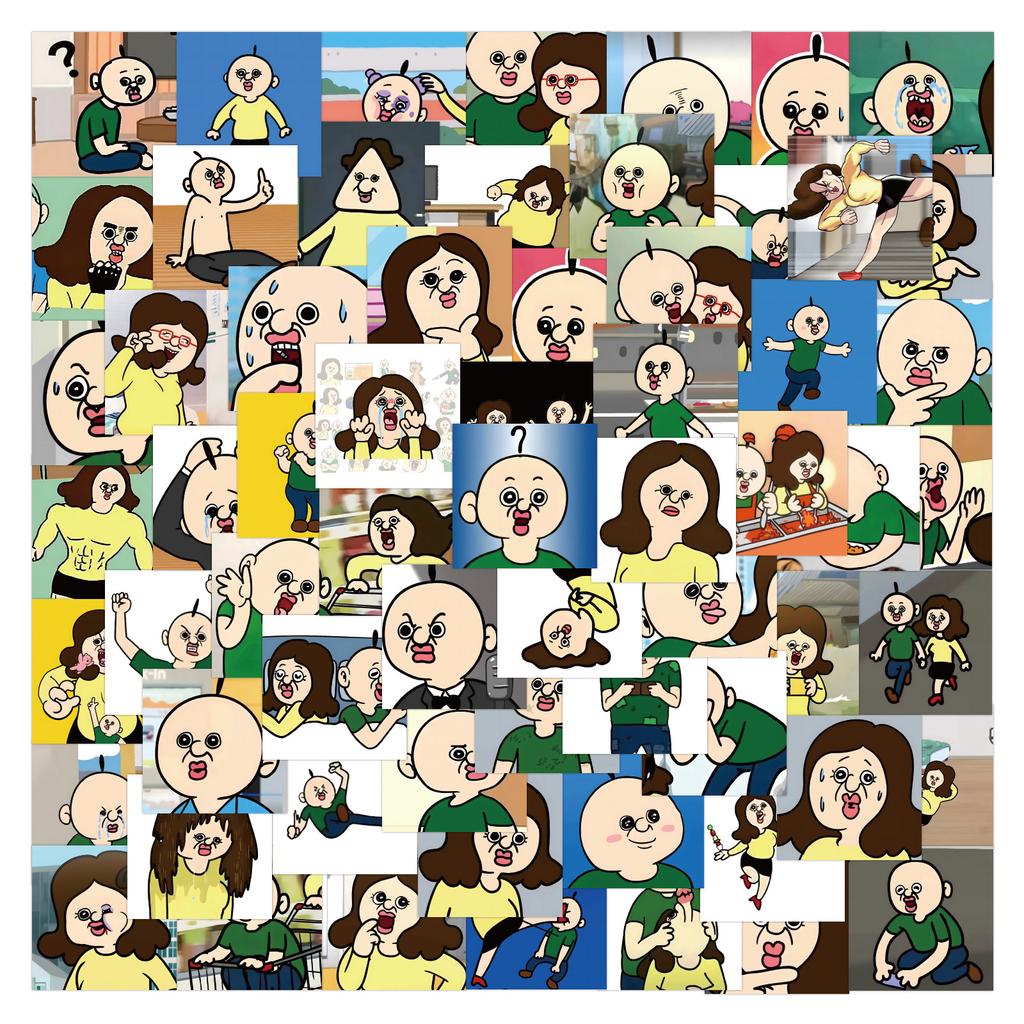 120 New Bangbang and Yuzhi Stickers Personalized and Creative DIY Decorative Scooter Water Cup Stickers