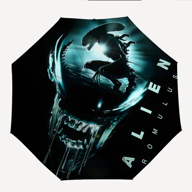 Alien Fashionable Automatic Opening/Closing Folding Umbrella. Portable and Foldable, Ideal for Gift, Travel, and Daily Use.