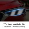 TPU Car Headlight Protective Film For Mazda 3 Axela BP 2019 2020 2025 2025 2025 2025 2025 Anti-Scratch Transparent Smoked Black