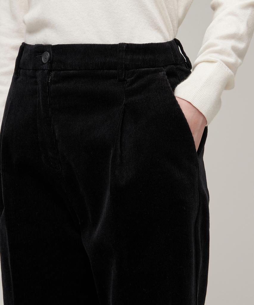 MUSINSA STANDARD WOMAN Women'S Tapered Corduroy Pants [Black]