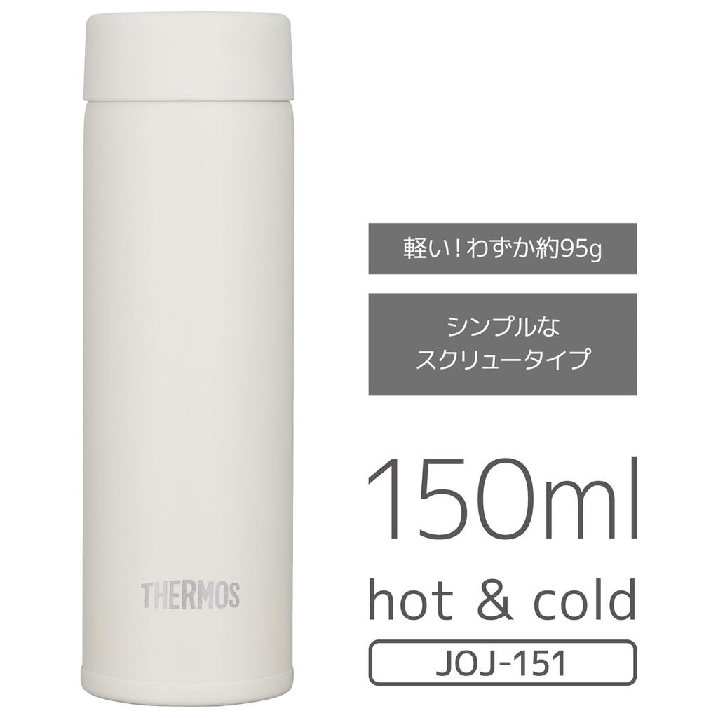 [Small Capacity Model] Thermos Water Bottle Vacuum Insulated Pocket Mug 150ml Ivory JOJ-151 IV