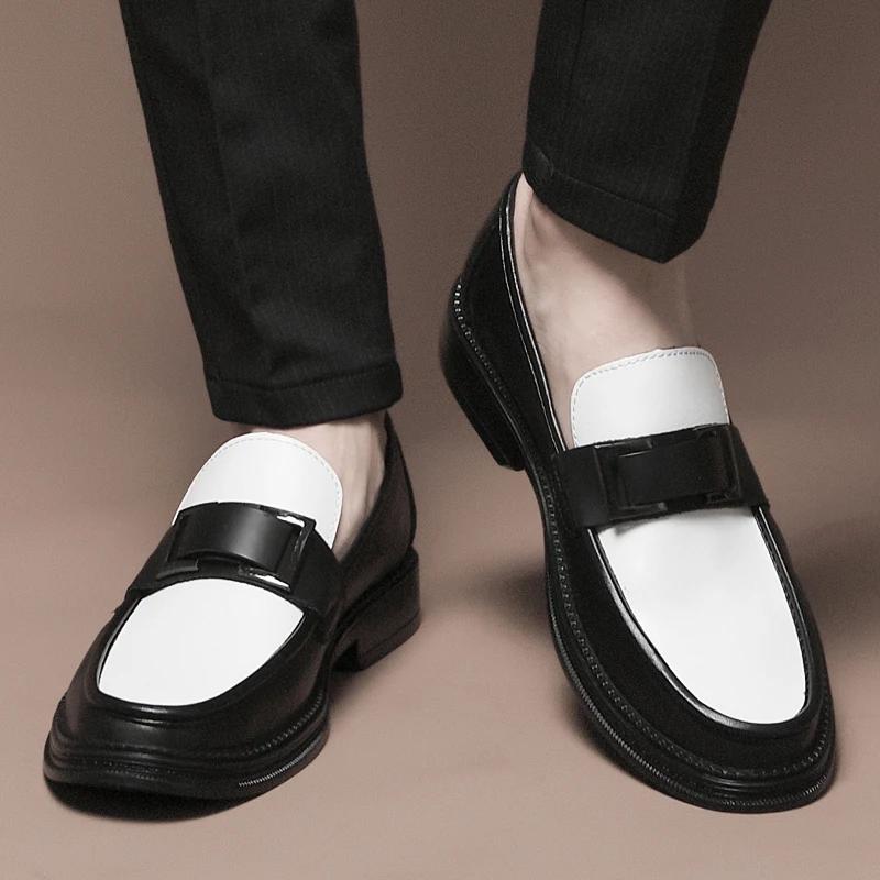 Mens Shoes Leather Male Men's Men Oxford Dress Shoes for Men Luxury Designer Loafers Platform Men Leather Man Shoes