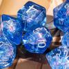 Cusdie Matte/Bright DnD Dice Set Flash Paper D4 D6 D8 D10 D% D12 D20 Polyhedral Dice for D&D Tabletop Role Playing Board Games