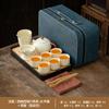 Holiday gift box for elders Ru kiln Kung Fu tea set light luxury high-end cover bowl office guest teapot