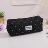1Pcs  Korean Polka Dot Solid Color Pencil Case Student Stationery Large Capacity Storage Pen Bag Cute Girl Makeup Bag
