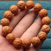 Carved Monkey Head Walnut Pi Xiu Bracelet Men Hand Polished Prayer Beads Wealth 15mm Single Ring