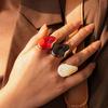 Exaggerated Irregular Geometric Resin Rings for Women Men Bohemian Personality Adjustable Large Ring Holiday Jewelry Accessories