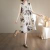 Sleeveless Plus Size Cotton Vintage Floral New In Dresses for Women Casual Loose Midi Summer Dress