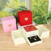 Automatic Pop-up Rose Gift Box Portable Jewelry Box Jewelry Storage Display Case  Proposal Surprise